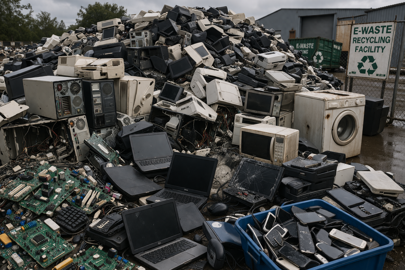 Growing volumes of end-of-life electronics