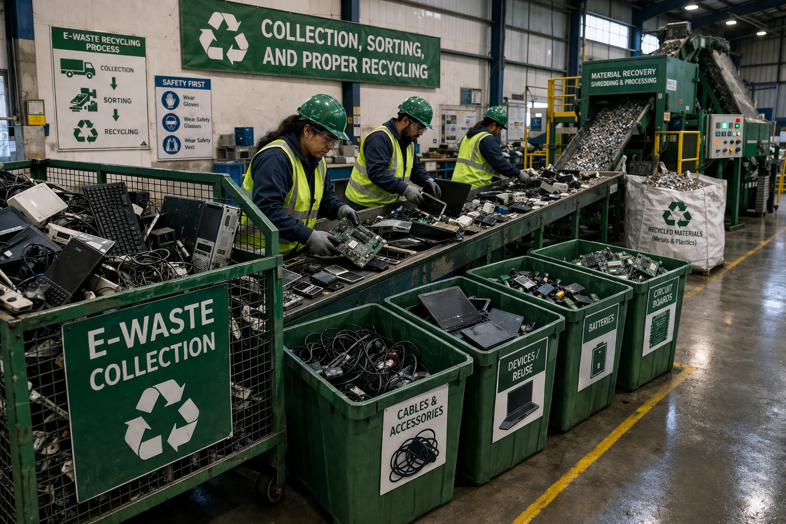 Collection, sorting, and proper recycling